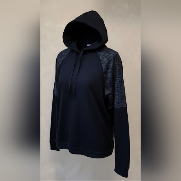 Simply Vera Vera Wang Tops - ​Vera Wang Simply Vera Black & Gray Herringbone Hoodie - Size M